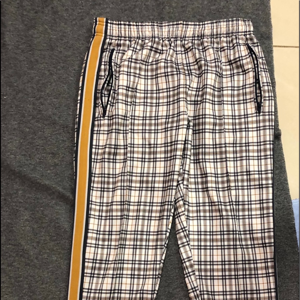 Urban outfitters plaid track pants. Size M.